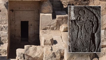 An ancient Egyptian temple and cult center, remarkably preserved, is unearthed by archaeologists.