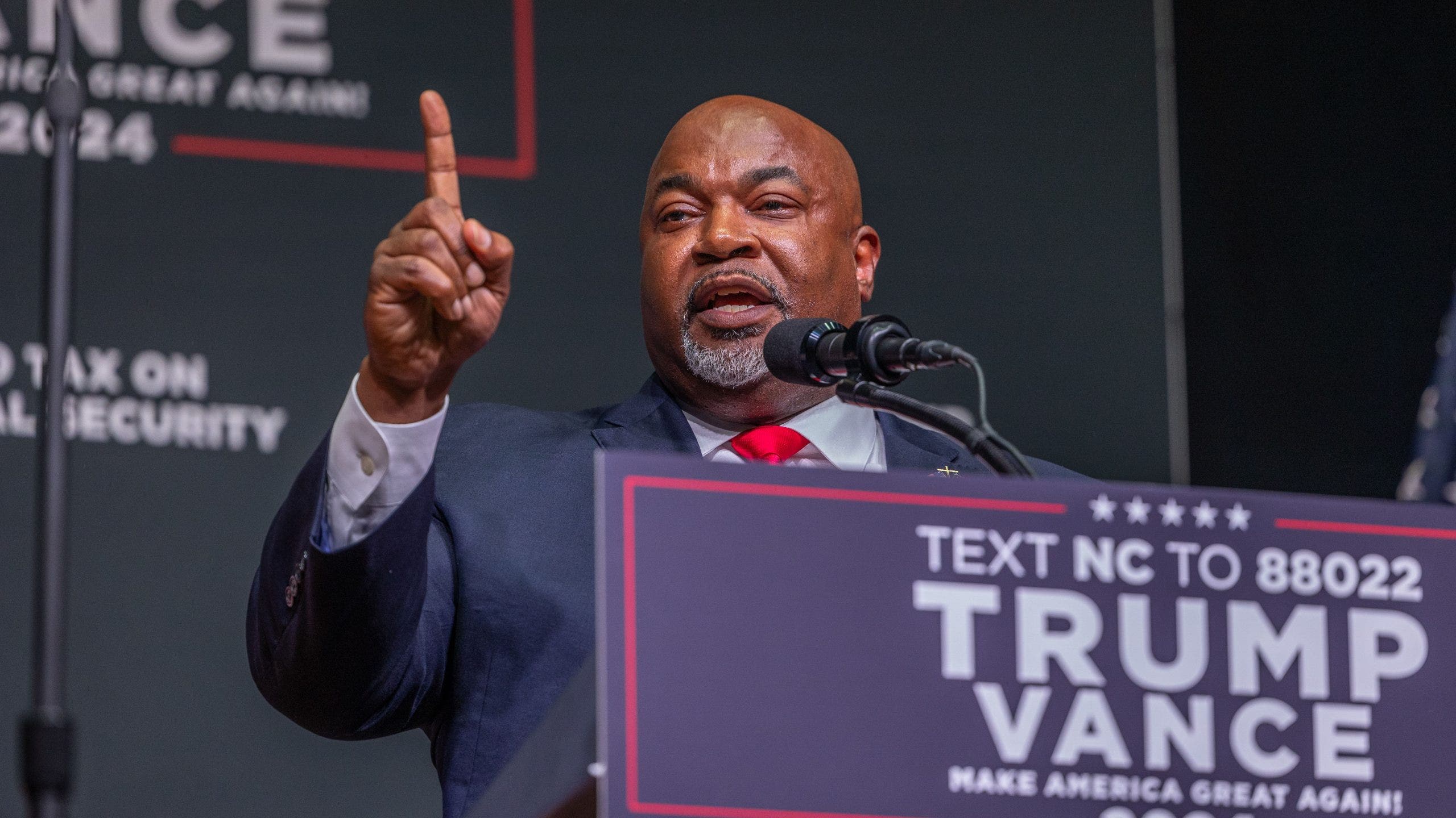 Mark Robinson, a candidate for governor of North Carolina, was hospitalized after an "incident" at a campaign event.