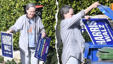 Sally Field, a Kamala Harris supporter, criticizes campaign sign following Donald Trump's election victory.