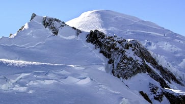 Authorities report the discovery of the bodies of four missing climbers near the summit of Mont Blanc in France.