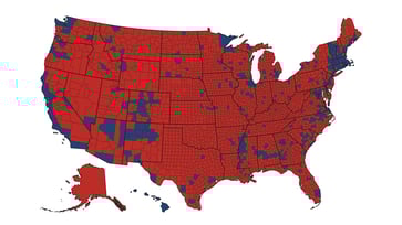 Beyond the battlegrounds, Trump's election gains were substantial.