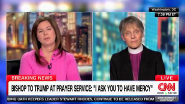 President Trump's criticisms of the Reverend were "respectful," according to the Reverend herself.