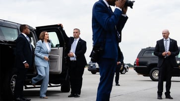 In Milwaukee, a suspected drunk driver drove the wrong way toward Kamala Harris' motorcade.