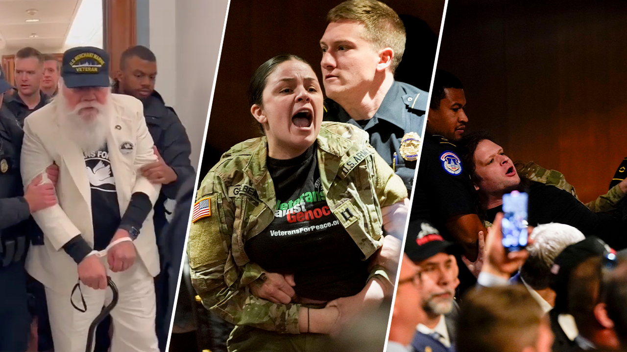 Multiple protesters interrupted Hegseth during his Senate confirmation hearing.