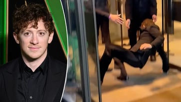 During the London premiere of 'Wicked', the lead star falls.