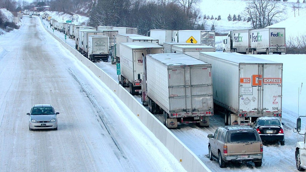 Numerous states request EPA to reject California's waiver, which imposes electric standards on out-of-state trucks.