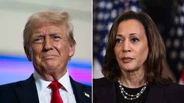 Trump attacks Harris's liberal views in ad during presidential campaign.