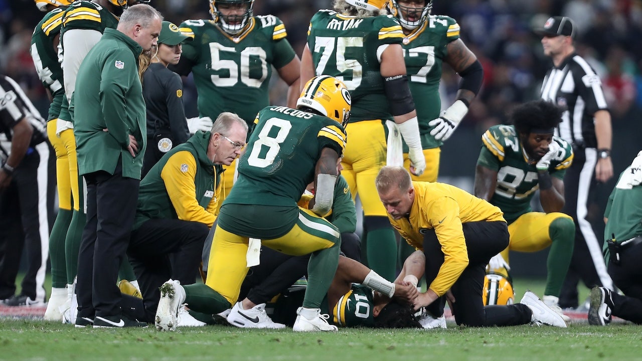 In the final seconds of the NFL game between the Eagles and Packers, Jordan Love sustained an injury.