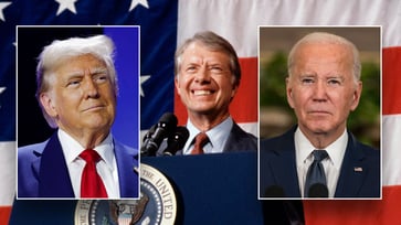 The former President Jimmy Carter's death is responded to by Trump and Biden.