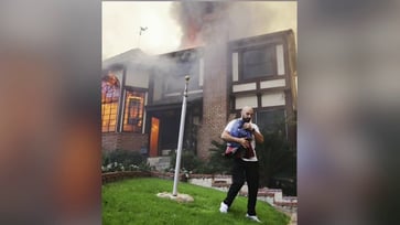 An American flag is rescued from a burning home in California by a Russian man: 'A symbol to me and my family'