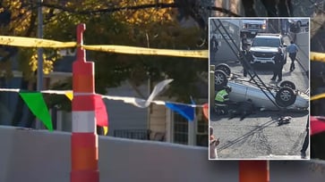 Near mall, Illinois driver plummets off parking garage deck: photo