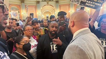 Demonstrations break out at California State Capitol following the postponement of reparations legislation