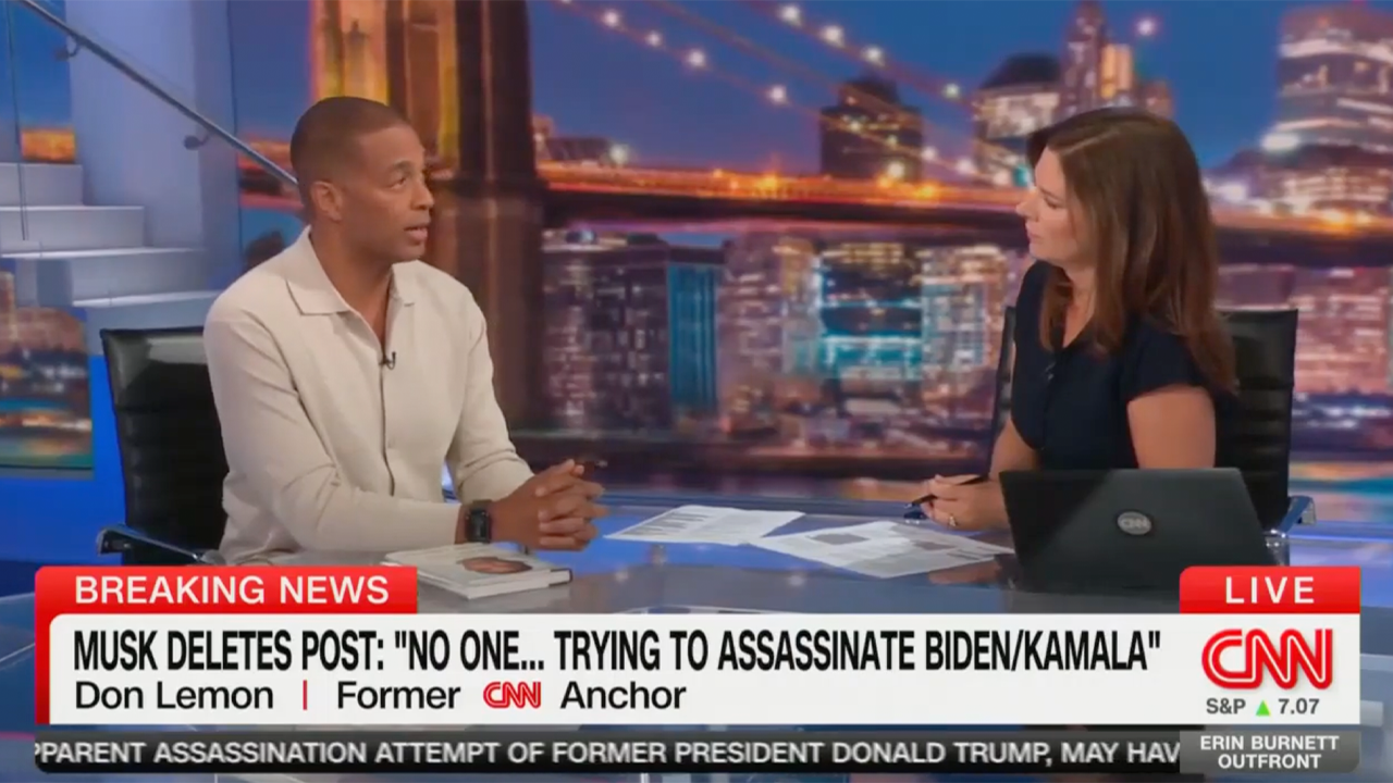 Don Lemon advises Trump to lower temperature and cease threatening democracy after assassination attempt.