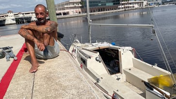 Lieutenant Dan, the viral sensation from Tampa who rode out Hurricane Milton in a boat, shares his survival story.