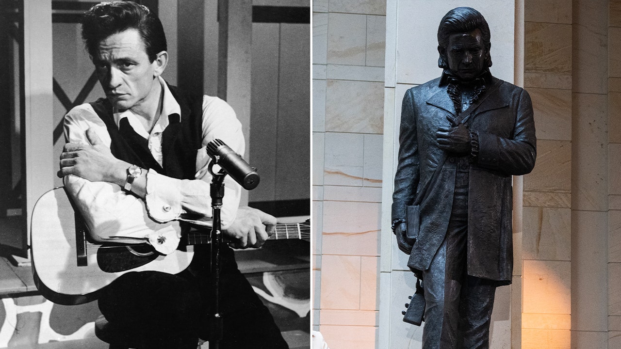 A statue of Johnny Cash, known as "The Man in Black," was unveiled in the Capitol.