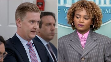 Lebanon funding during hurricane season is questioned by Doocy, causing Karine Jean-Pierre to exit the briefing.