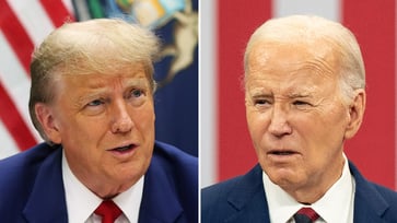 What were the risks for each side in the debate throwdown between Biden and Trump?