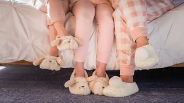 Cozy up on chilly nights with winter pajamas and slippers.