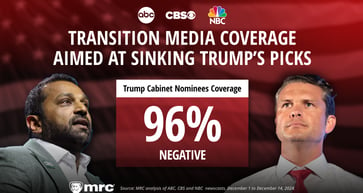 A study found that the evening newscast coverage of Trump's Cabinet picks was almost entirely negative on ABC, CBS, and NBC.