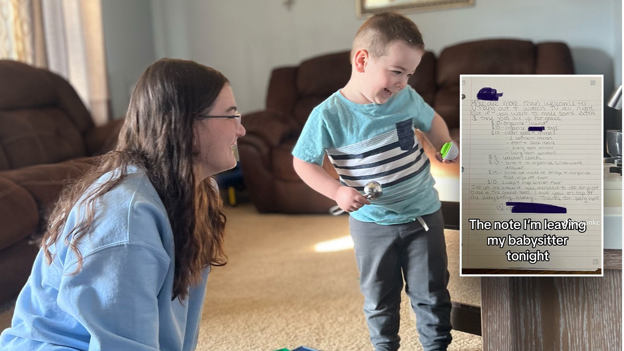 Babysitter goes viral after receiving a chore list from Mom's toddler.