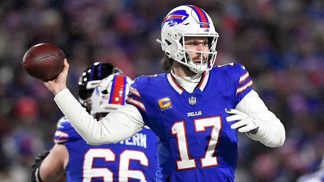 In the divisional round victory over the Ravens, the Bills' Josh Allen achieved 2 touchdowns and forced 3 turnovers.