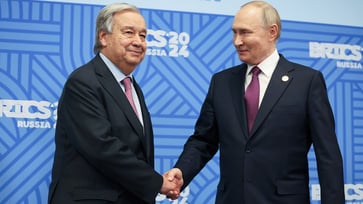 The UN chief's meeting with Putin at the BRICS summit has sparked anger and fury among Ukraine and other countries.