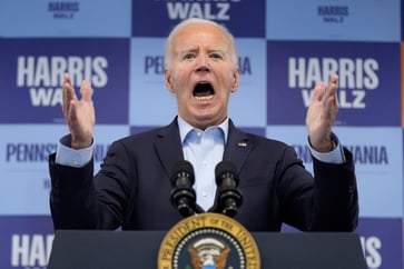 During a campaign call with Kamala Harris, Biden referred to Trump supporters as "garbage," while Harris urged for unity at an Ellipse rally.