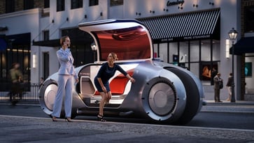 Reach your destination effortlessly with this advanced self-driving sleep pod.