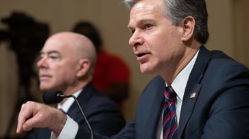 The Senate chairman stated that the FBI director and Homeland Security secretary declined to publicly testify.