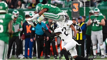 Players attempting to replicate Saquon Barkley's hurdle receive a stern warning from Travis Kelce.