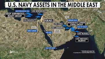 Experts predict that the deployment of US assets to the Mideast will aid Israel but will not change Iran's stance on retaliation.