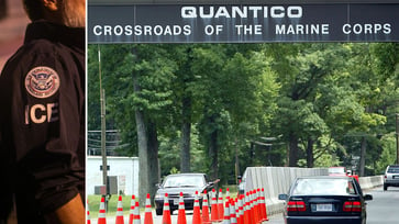 Two Jordanians who tried to enter Marine Corps Base Quantico were found to be in the country illegally, according to ICE.