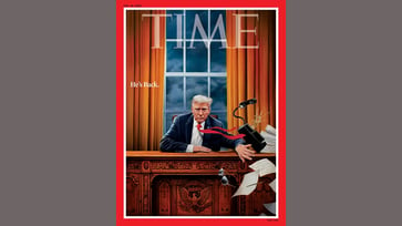 Conservatives are delighted by Time magazine's Trump inauguration cover.