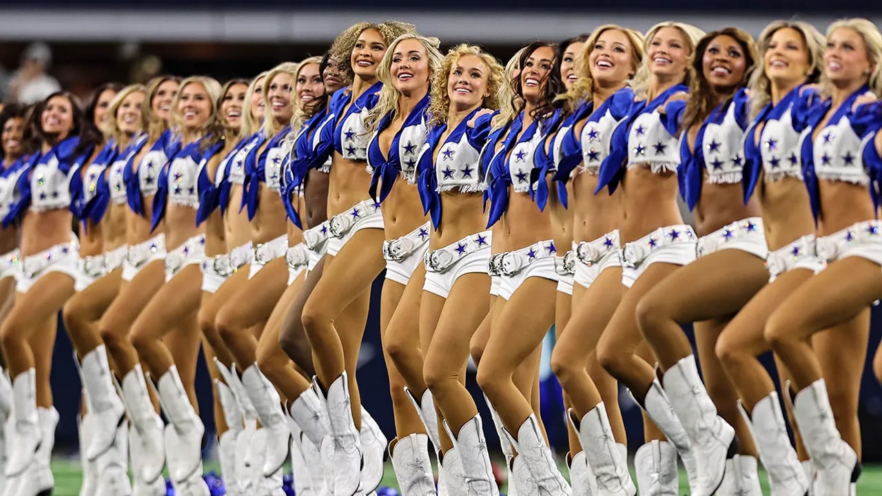 In the final game of the season, a cowboys cheerleader suffered a head injury after being accidentally kicked during a mishap at kickoff.