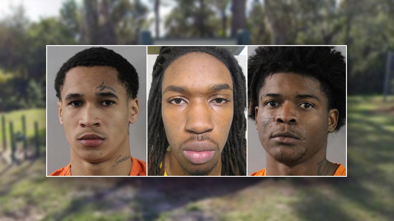 Three teenagers are arrested by Florida police for allegedly committing an armed robbery at a memorial service.