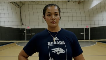 A college volleyball player who spoke out against a transgender policy shares their story in a new documentary.