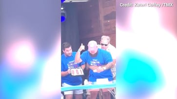 A Republican governor manages to save a choking man during a Lobster Roll eating contest.