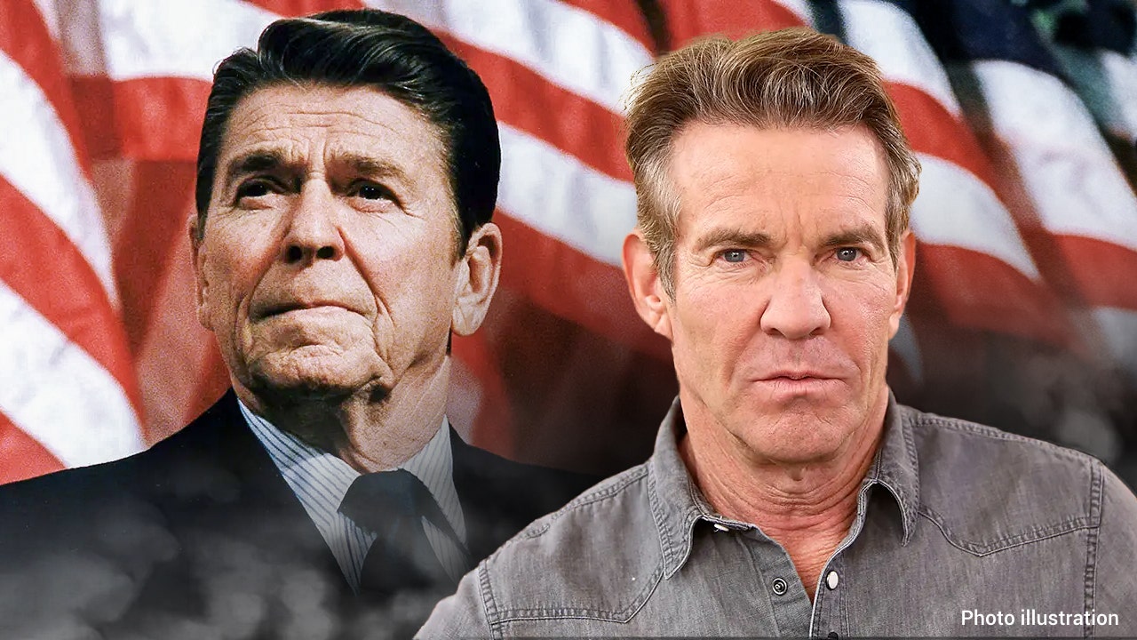 'Dennis Quaid, who portrayed Reagan in the film, declares his pride in being an American and asserts that we are the world's hope.'