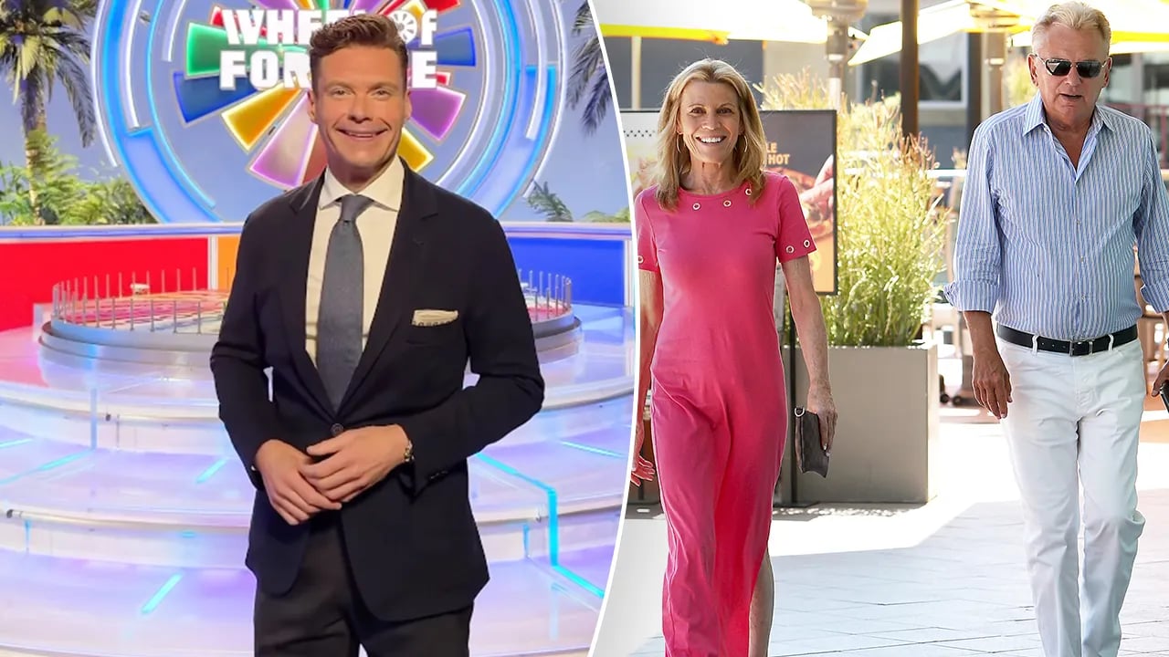 Ryan Seacrest's 'Wheel of Fortune' debut omitted Pat Sajak's name after ex-host was seen with Vanna White.