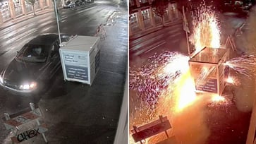 The FBI is still unable to identify the suspect responsible for the ballot box fire in Washington and Oregon, as an explosion was captured on surveillance video.