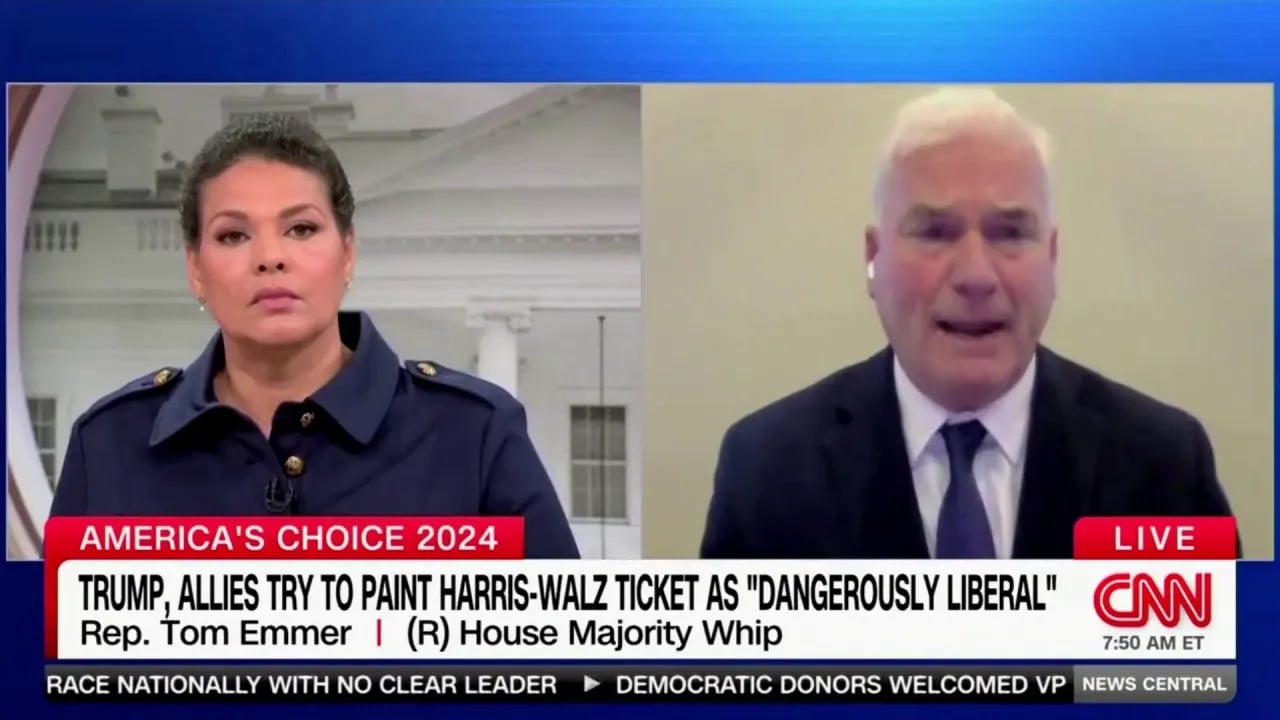 Congressman clashes with CNN host over Tim Walz's selection as VP, claims he's receiving a "free pass" from the media.