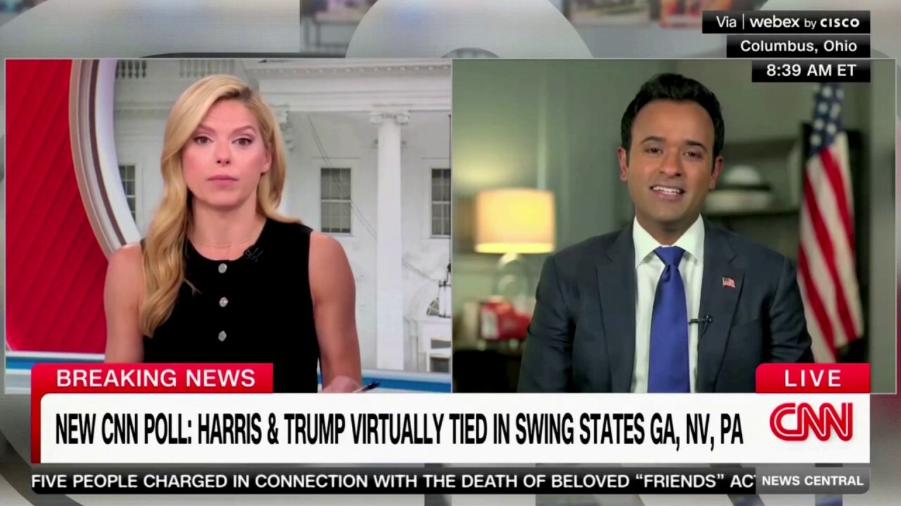 Ramaswamy confronts CNN host over Harris' policy inconsistencies: "Actions speak louder than words"