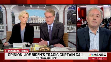 MSNBC's Joe Scarborough claims he did not observe any mental decline in Biden during White House meetings.