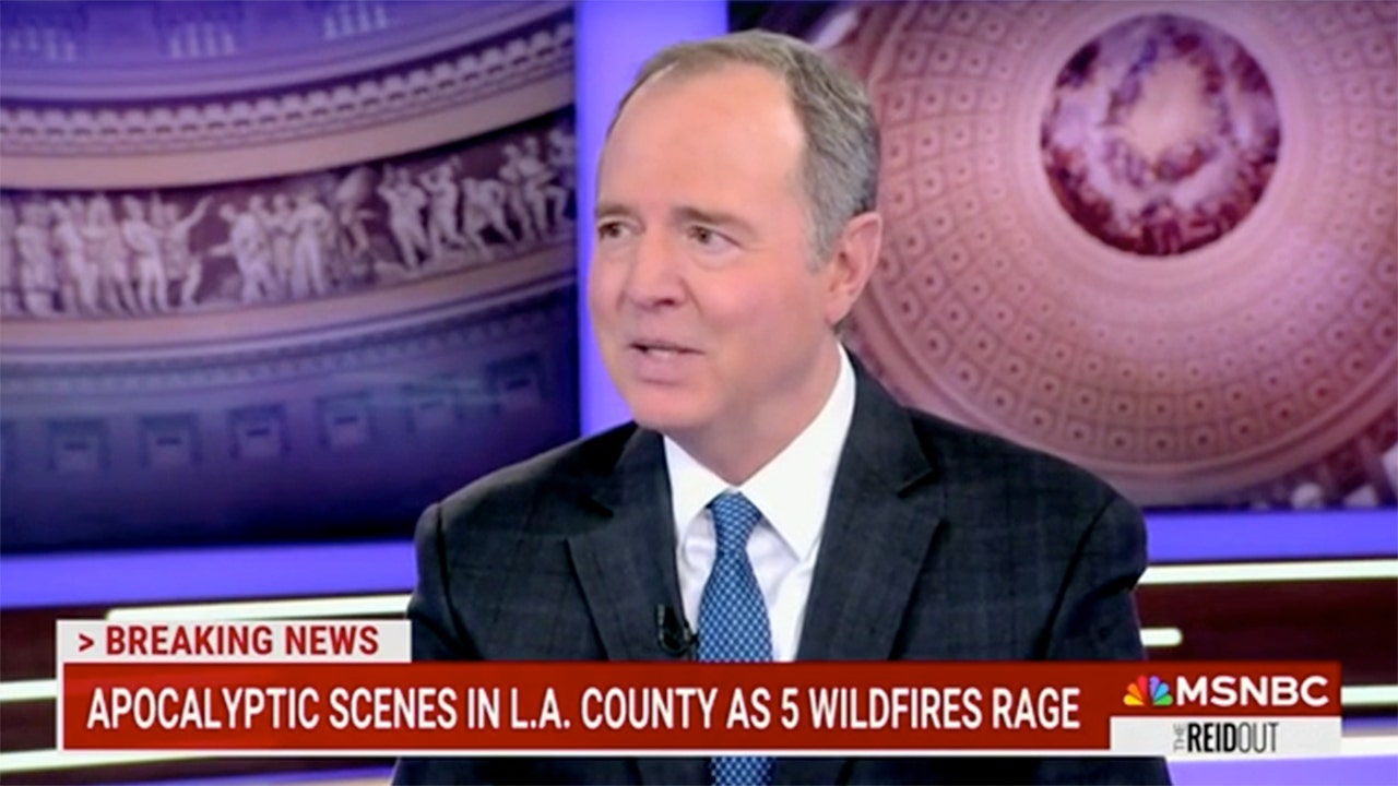 Trump is urged by Sen. Adam Schiff to act as a unifier amid the LA wildfires.