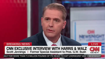 During a tense exchange on CNN, Scott Jennings of The Hill says that nobody believes Harris' defense of Biden's health.