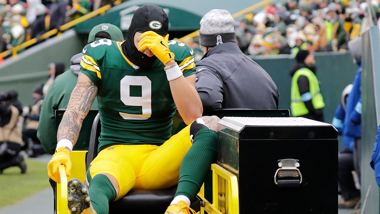 Before the playoffs, the Packers suffer a significant blow to their offense with a knee injury to their star wide receiver.