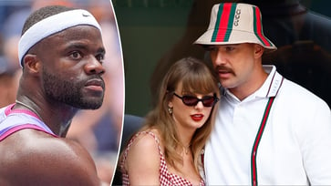 Tennis player Frances Tiafoe talks about his wild outings with Taylor Swift and Travis Kelce.