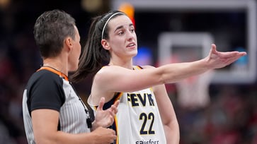 During the Iowa game, Caitlin Clark, a WNBA star, was seen arguing with referees from the sidelines.