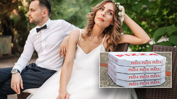 Bride's family consumes entire buffet while Reddit user is kicked out for ordering pizza.